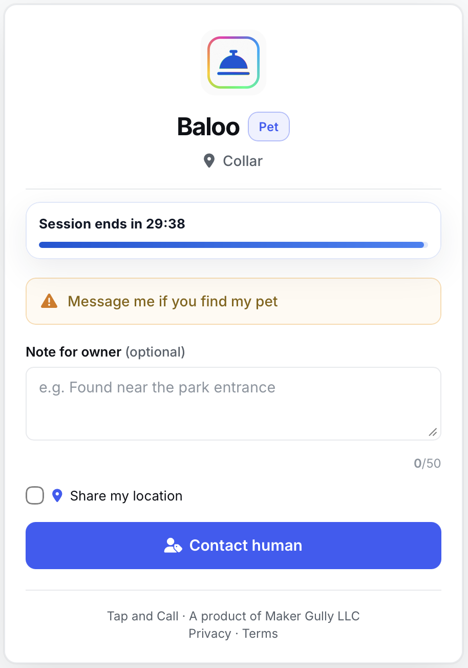 Alert feature screenshot